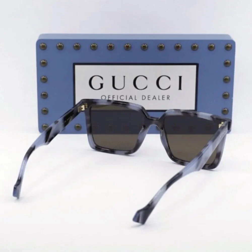 NWT Gucci GG1540S-005 Grey Square 55mm Sunglasses - Picture 5 of 8